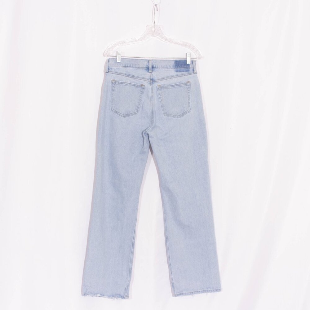 ABERCROMBIE & FITCH The Baggy Low Rise Distressed Curve Love Jeans Size 27 - Picture 4 of 9